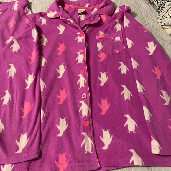 Sonoma Other - Sonoma Pink and White Penguin Pajama Top